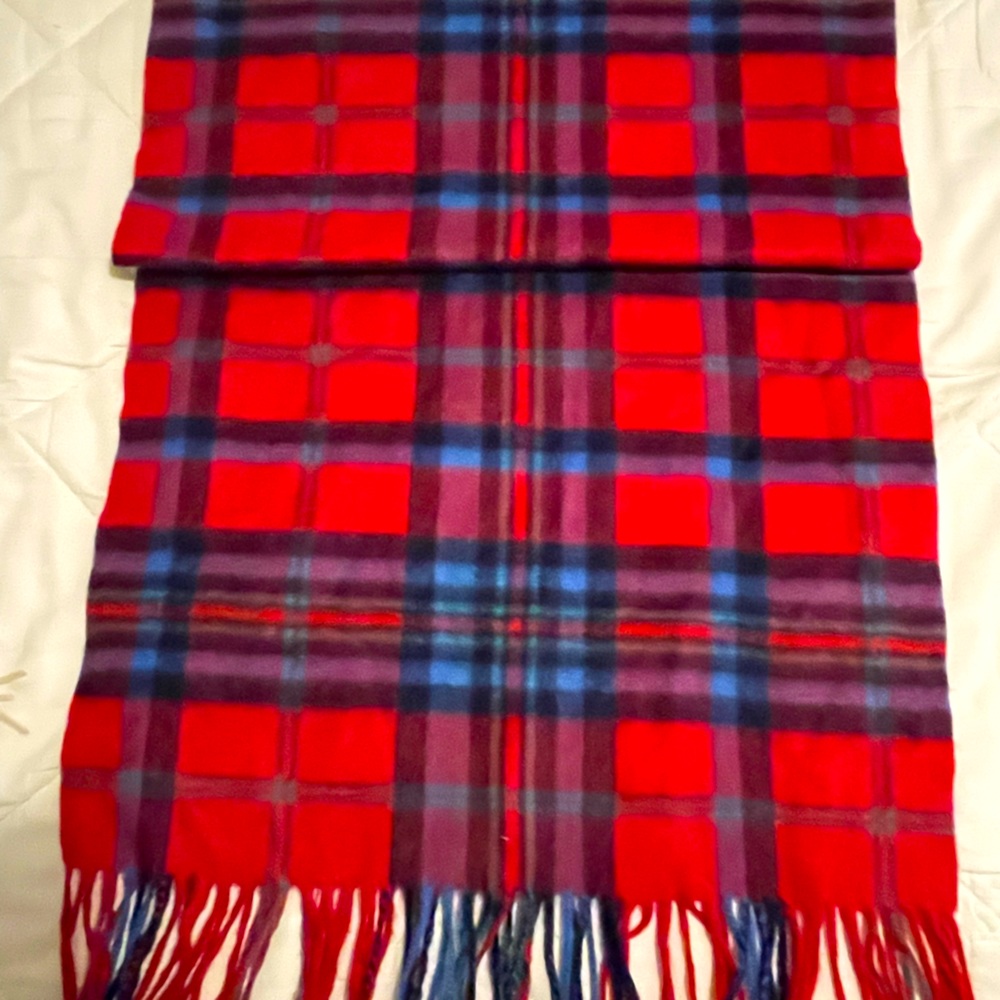 Plaid Talbots cashmere scarf in excellent condition.